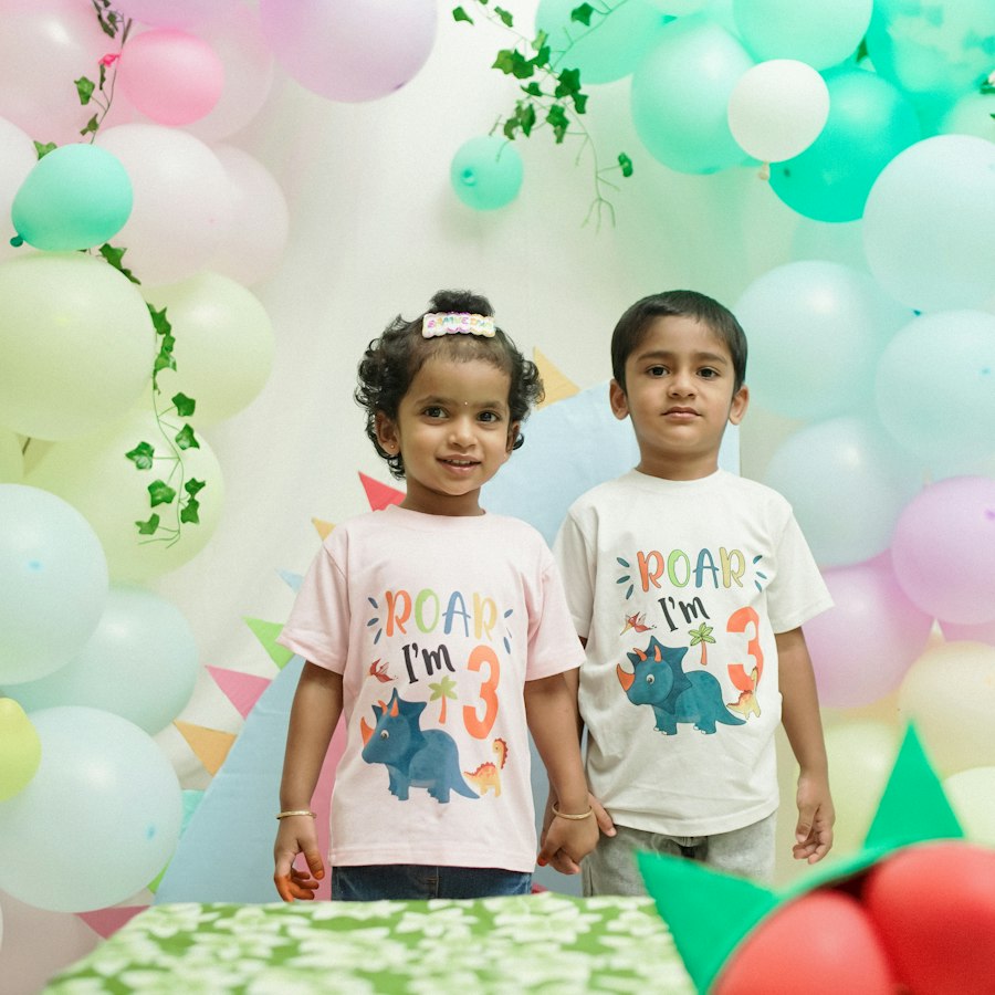 A child celebrating a birthday with classmates at the centre
